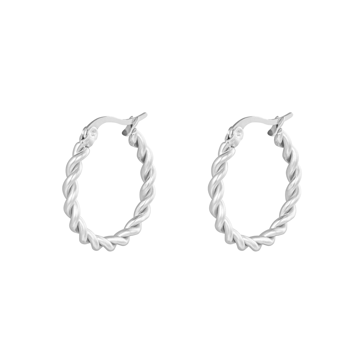 Boucles d'oreilles Hoops Twine 22 mm (Pack with plastic bag) 
