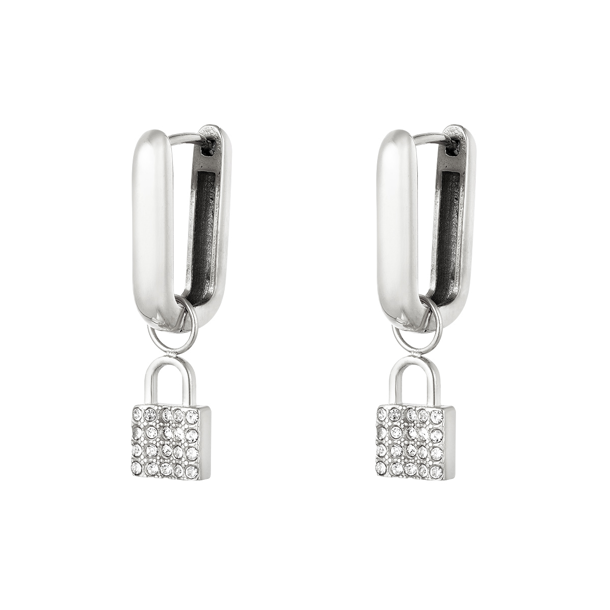 Yehwang Stainless steel earrings secretive lock SKU0289512118