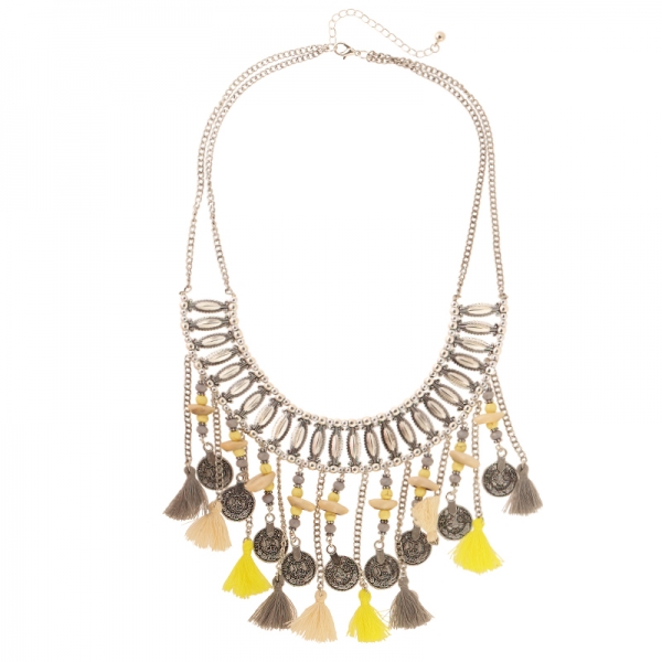 necklace yellow statement h5 