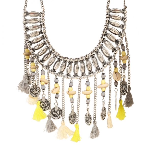 necklace yellow statement Picture3